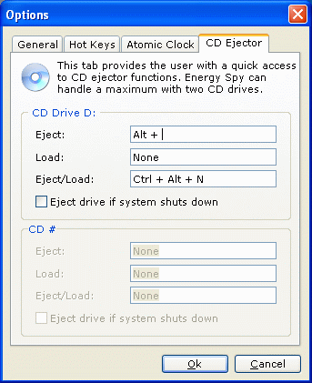 Energy Spy - Settings Window