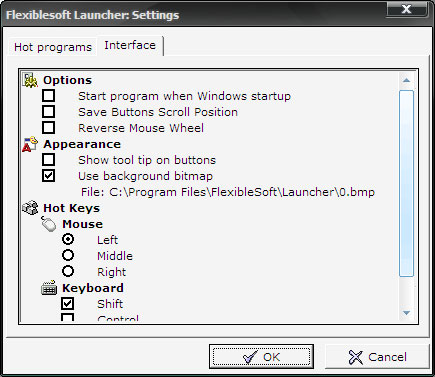 Flexiblesoft Launcher - Settings Dialog